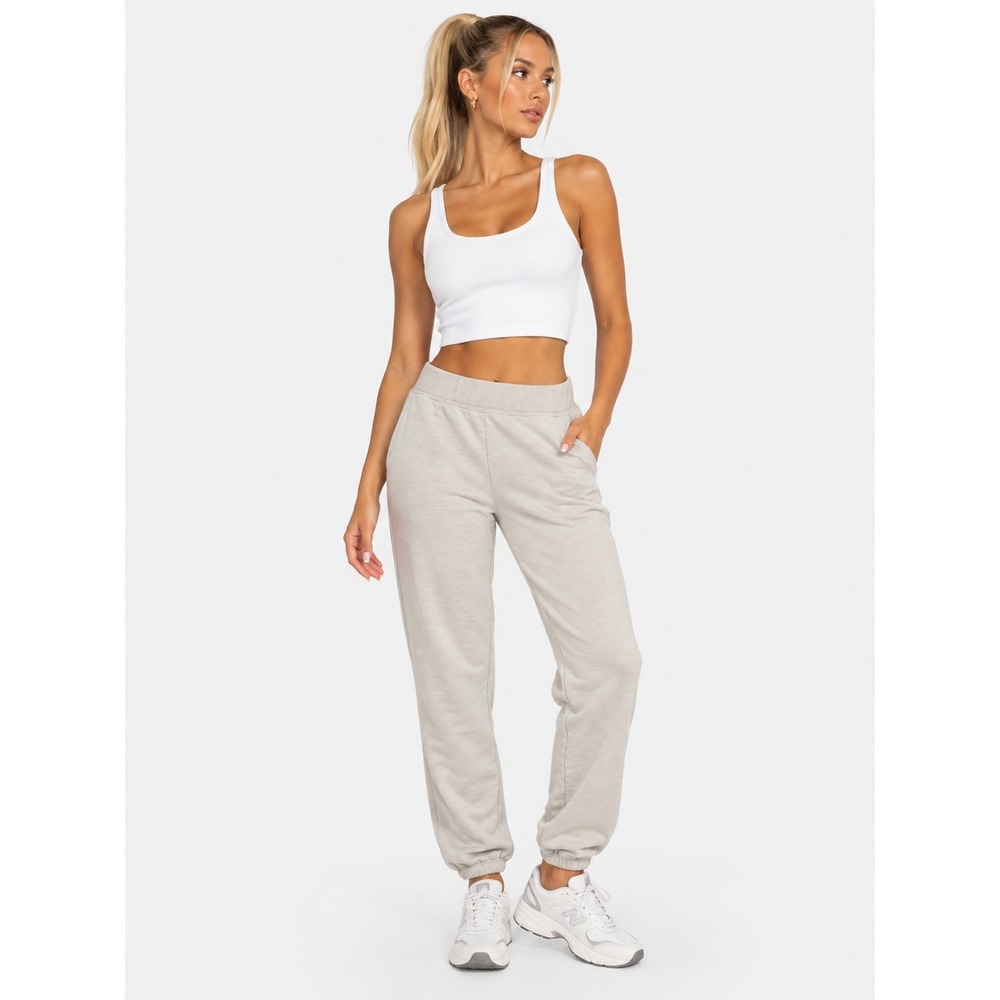 Glee + Co Beige 100% Cotton Jogger Sweatpants Made in USA M